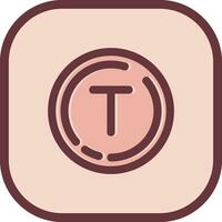 Add text Line filled sliped Icon vector