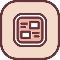 Layout Line filled sliped Icon vector