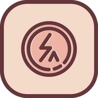 Flash auto Line filled sliped Icon vector