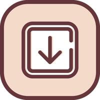 Arrow Line filled sliped Icon vector