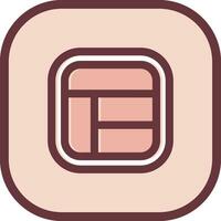 Layout Line filled sliped Icon vector