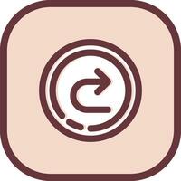 Forward Line filled sliped Icon vector