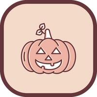 Pumpkin Line filled sliped Icon vector