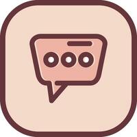 Message Line filled sliped Icon vector