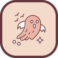 Ghost Line filled sliped Icon vector