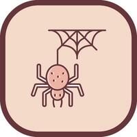 Spider Line filled sliped Icon vector