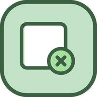 Delete square Line filled sliped Icon vector