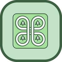 Overpass Line filled sliped Icon vector