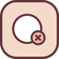 Delete circle Line filled sliped Icon vector