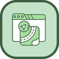 Gpu Line filled sliped Icon vector