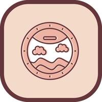 Porthole Line filled sliped Icon vector