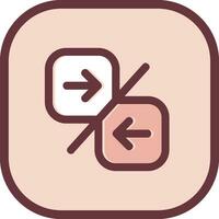 Compare arrow Line filled sliped Icon vector