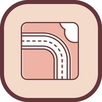 Highway Line filled sliped Icon vector