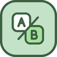 Compare ab Line filled sliped Icon vector