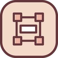 Rectangle frame Line filled sliped Icon vector