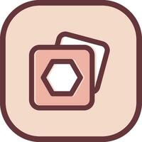 Polygon frame Line filled sliped Icon vector