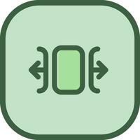 Carousel horizontal Line filled sliped Icon vector