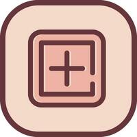 Add square Line filled sliped Icon vector