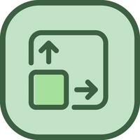 Expand Line filled sliped Icon vector