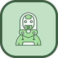 Robot Line filled sliped Icon vector