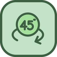 Rotate angle 45 Line filled sliped Icon vector