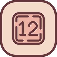 Twelve Line filled sliped Icon vector