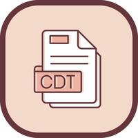 Cdt Line filled sliped Icon vector