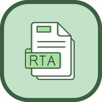 Rta Line filled sliped Icon vector