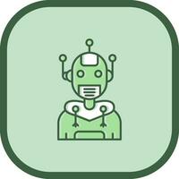 Robot Line filled sliped Icon vector