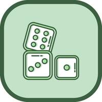 Dices Line filled sliped Icon vector