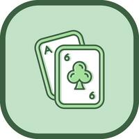 Poker Line filled sliped Icon vector