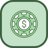 Chip Line filled sliped Icon vector