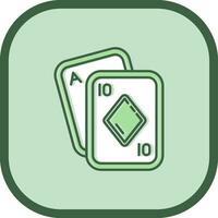 Poker Line filled sliped Icon vector