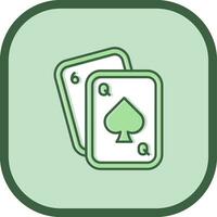 Poker Line filled sliped Icon vector