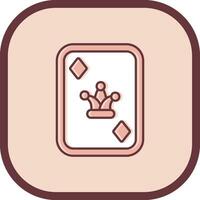 Joker Line filled sliped Icon vector