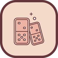 Domino Line filled sliped Icon vector