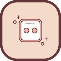 Dice two Line filled sliped Icon vector