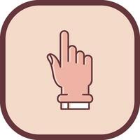 Hand click Line filled sliped Icon vector