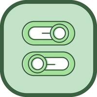 Switch Line filled sliped Icon vector