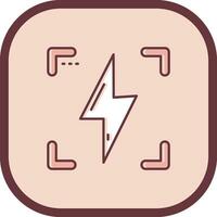 Flash Line filled sliped Icon vector