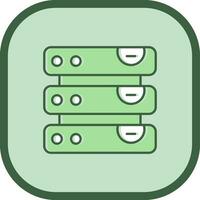 Database Line filled sliped Icon vector