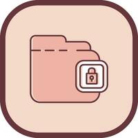 Locked Line filled sliped Icon vector