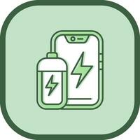 Battery Line filled sliped Icon vector