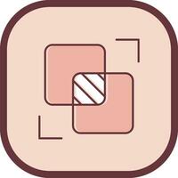 Intersect Line filled sliped Icon vector