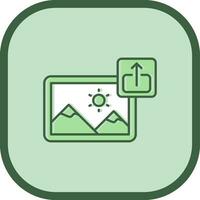 Export Line filled sliped Icon vector