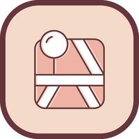 Pin Line filled sliped Icon vector