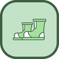 Boots Line filled sliped Icon vector