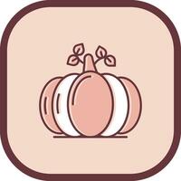 calabaza línea lleno resbaló icono vector