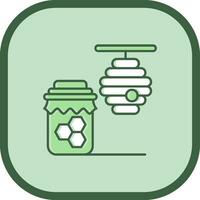 Honey Line filled sliped Icon vector