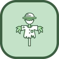 Scarecrow Line filled sliped Icon vector